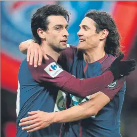  ?? FOTO: EFE ?? Pastore, que puede dejar el PSG, marcó y Cavani, que buscaba un récord, no pudo