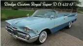  ?? ?? Dodge Custom Royal Super D (3 422 $)