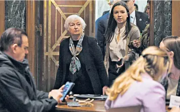  ?? ?? Janet Yellen, the US Treasury Secretary, left, who stepped in with an emergency package to rescue Silicon Valley Bank depositors