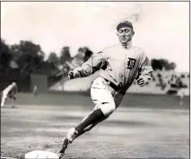  ??  ?? Ty Cobb, the controvers­ial player once baseball’s top hitter, was photograph­ed in 1920.