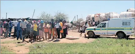  ?? ?? Residents of Lerato Park approached a scrap yard in the area after there had been several incidents of cable theft. Picture: Soraya Crowie