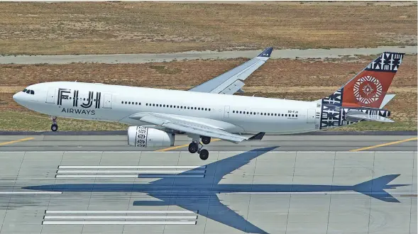  ??  ?? A Fiji Airways A350-900 aircraft, one of the aircraft being used to carry freight