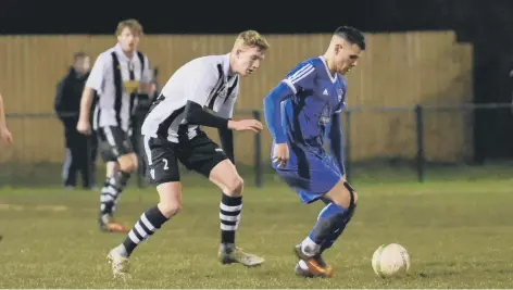  ??  ?? Dan Cotton (right) has scored 36 goals for Yaxley this season.