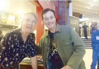  ??  ?? Gary Puckett of Union Gap fame with the author in Dartford, England