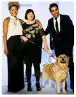  ??  ?? Proud Dianne with Darcy and This Morning doctors Zoe Williams and Ranj Singh at the Guide Dogs Annual Awards