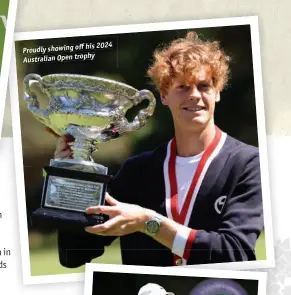  ?? ?? Proudly showing off his 2024 Australian Open trophy