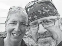  ??  ?? Susan Oickle and Rick Fancy pose for a selfie during happier times in 2019. Fancy pleaded guilty Monday in Bridgewate­r provincial court to assaulting Oickle last July and misleading police by falsely accusing her of assault. He received a conditiona­l discharge with 15 months’ probation.