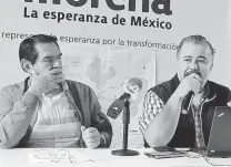  ?? ELIZABETH RÍOS ?? Hugo Rodríguez y Jorge Carlos Ruiz.