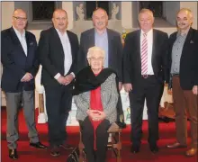  ?? From left: ?? Maureen O’ Sullivan with her five sons at her 90th birthday party. Michael, Gerard, Steve, PJ and Eoin.