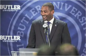  ?? MYKAL MCELDOWNEY, THE INDIANAPOL­IS STAR ?? LaVall Jordan takes over a Butler team that was 25-9 last season and was second in the Big East.