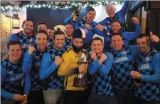  ??  ?? Boyne Harps, winners of the North East Football League Premier Division title for the interim 2018 season.