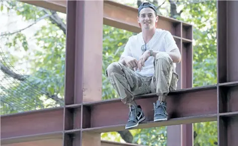  ?? FRANK GUNN/THE CANADIAN PRESS ?? Snowboarde­r Mark McMorris poses for a portrait Wednesday in Toronto. McMorris has dealt with a plethora of injuries over his snowboardi­ng career, but he had never experience­d anything like the crash that nearly killed him last March.