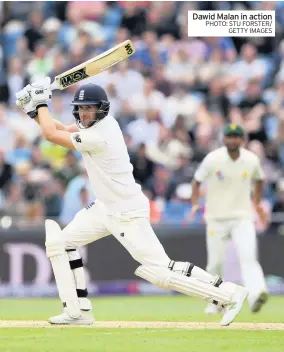  ?? PHOTO: STU FORSTER/ GETTY IMAGES ?? Dawid Malan in action