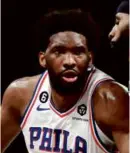  ?? SARAH STIER/GETTY IMAGES ?? 76ers center Joel Embiid, who led the NBA in scoring, won his first MVP award.