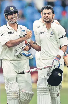  ?? HT ?? ■ MS Dhoniled India showed the way in scoring fast and his successor Virat Kohli is following him.