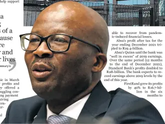  ?? Dondo Mogajane, National Treasury’s
Director-General ??