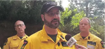  ?? JENNIFER SALTMAN ?? Clifton McKay, a fire behaviour analyst with Alberta Agricultur­e and Forestry, is in B.C. to help fight the forest fires. He has family near Williams Lake and in 100 Mile House who were evacuated.
