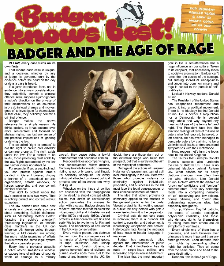 BADGER AND THE AGE OF RAGE - PressReader