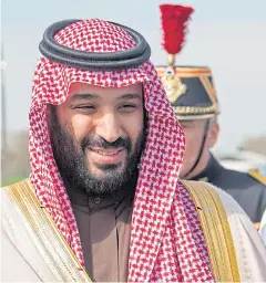  ?? AFP ?? Saudi Arabia’s Crown Prince Mohammed bin Salman arrives at Le Bourget airport, north of Paris in a bid to reshape the conservati­ve petrostate’s image.