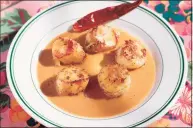  ??  ?? Macher Malai Curry with Scallops