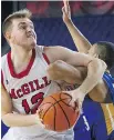  ?? RICH LAM/UBC ATHLETICS PHOTO ?? Noah Daoust and McGill are the RSEQ men’s basketball favourites.