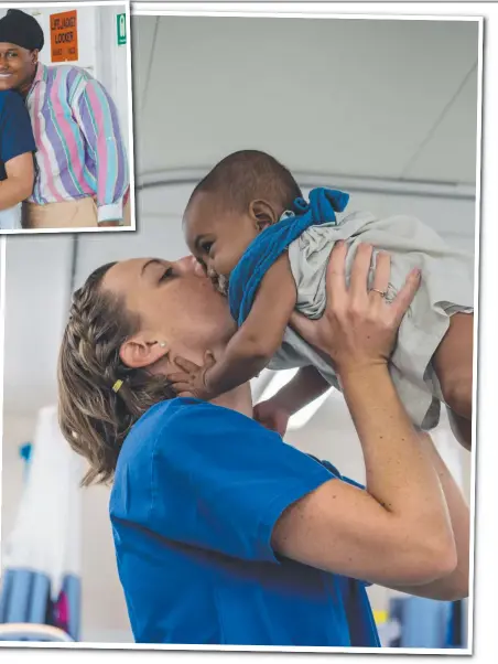  ?? Pictures: Contribute­d ?? HELPING OTHERS: Deb Louden has volunteere­d for a number of years with Mercy Ships, a hospital ship that travels throughout Africa. She is pictured here and above with patients from the ship.