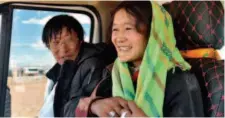  ??  ?? June 17, 2018: Rigzin (left) and his wife Karma Detso, together with other herders from Rungma Township, move to the suburbs of Lhasa. by Jogod