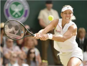  ?? Reuters ?? Angelique Kerber in action during the final against Serena Williams. —