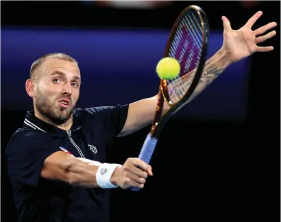  ?? ?? Great Britain’s Dan Evans went down in three sets to Frances Tiafoe in Sydney