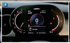  ??  ?? 2. Digital instrument­ation is shared across all three cars with three different dial setups for different drive modes.