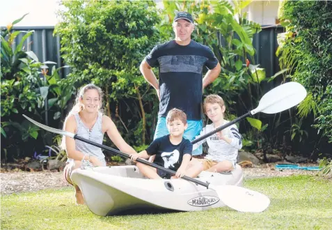  ?? Picture: STEWART McLEAN ?? GREAT OUTDOORS: Miranda Starr, the founder of the FNQ Adventures Facebook page, has started a 100-day challenge inspiring families to get out and about. And her family, Riley Starr-Hazell, Tony Hazell and Flynn Starr-Hazell, are joining in.