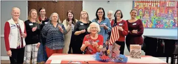  ?? Cat Webb ?? The Calhoun Woman’s Club met at the Harris Arts Center on Thursday to discuss their future endeavors.