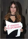  ??  ?? La actriz y cantante se unió a la campaña ‘Vámonos Respetando’./REFORMA