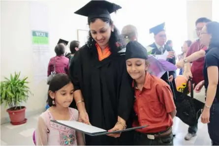  ??  ?? A mother of two kids and recent Commonweal­th Executive Master of Public Administra­tion graduate, Satnam Kaur, 41, encourages women especially mothers to upgrade themselves.