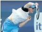  ?? Picture: GEOFF BURKE/ USA TODAY ?? BRAVE EFFORT: Jannik Sinner serves against Tallon Griekspoor at the Miami Open on Sunday