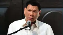  ??  ?? Davao City Mayor Rodrigo Duterte