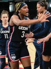  ?? Erin Hooley/Associated Press ?? UConn forward Aaliyah Edwards.