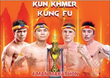  ?? TOWN SPORTS ?? Roeung Sophorn will take on three foreign fighters in a marathon match on January 19.