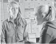  ??  ?? Caitlin (Amy Acker) and Lauren (Natalie Alyn Lind) confer in
The Gifted. ELIZA MORSE/FOX