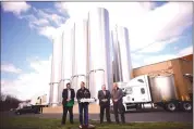  ?? Photo by Pennlive/The Patriot News ?? Maryland & Virginia Milk Producers Cooperativ­e leaders celebrate the opening of their new dairy plant in Northeast Philadelph­ia.