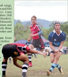  ?? Photo: Nampa ?? Hard at work…The Namibia Rugby Union (NRU) over the weekend held trials for the U/20 national team at the Hage Geingob Stadium to select a squad that will represent Namibia at the Barthés Trophy in Nairobi, Kenya in April 2021.