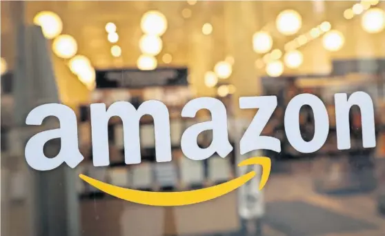  ?? REUTERS ?? Logotipo de Amazon en una librería de la compañía en Nueva York.