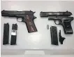  ??  ?? A Norinco Model 54 9mm semiautoma­tic and Chiappa Model 191122 22-calibre gun were seized at Edmonton Internatio­nal Airport.
