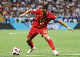  ?? KEVIN C. COX/GETTY IMAGES ?? Eden Hazard is one of Belgium’s top offensive weapons. Belgium’s comeback win over Japan has fueled confidence inside the Belgium camp that it can deal with adversity and make the World Cup semifinals for the first time since 1986.