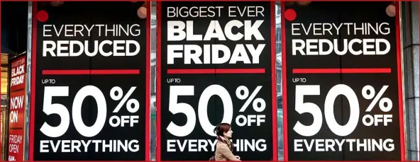  ??  ?? UNGADIDWA yisasasa leBlack Friday, hlakanipha uzikalele ukuthi udingani futhi uzosebenzi­sa imali engakanani.