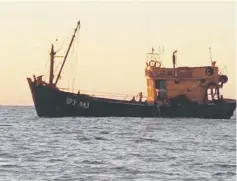  ??  ?? Photo of a fishing vessel, believed to be foreign, near Kuala Sibuti.