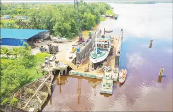  ?? ?? The Guyana Port facility at Supply, East Bank Demerara