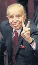  ??  ?? Menem. El fallo que lo benefició fue de los más cuestionad­os.