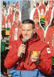  ?? Foto: Mathias Wild ?? Jens Zimmermann ist Stadionspr­echer bei der WM im Allgäu.
