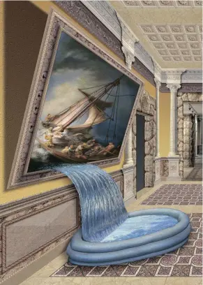  ??  ?? MIND-BOGGLING: Storm Art by Kurt Wenner. Wenner’s exhibition is running at the Watershed at the V&A Waterfront.